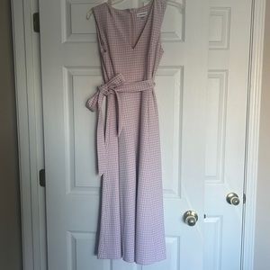 Calvin Klein Pink Gingham Bow Dress / Size: 6
